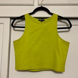 Lime green crop top
